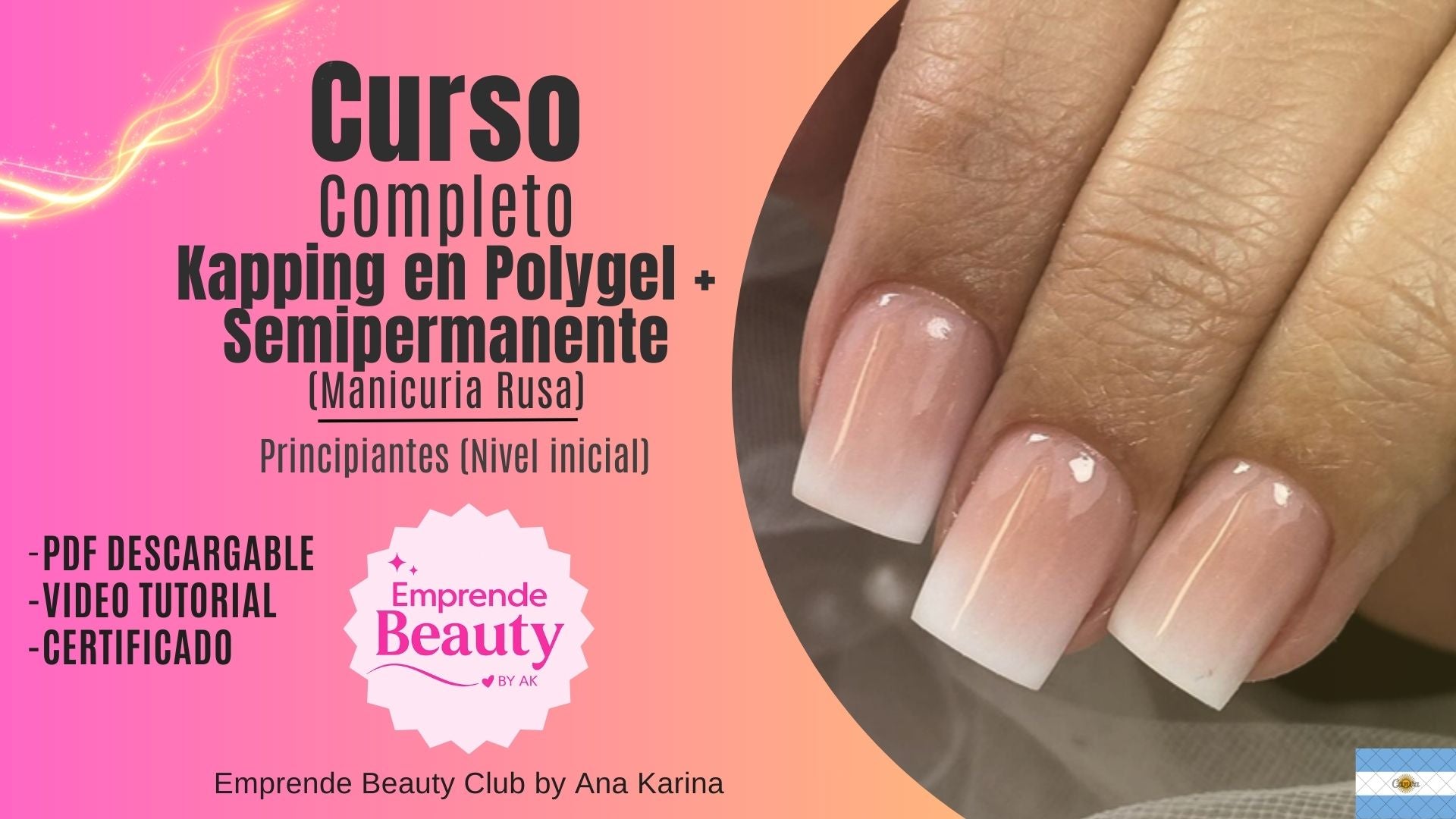 Curso Completo de Manicuría inicial, Kapping y Semipermanente