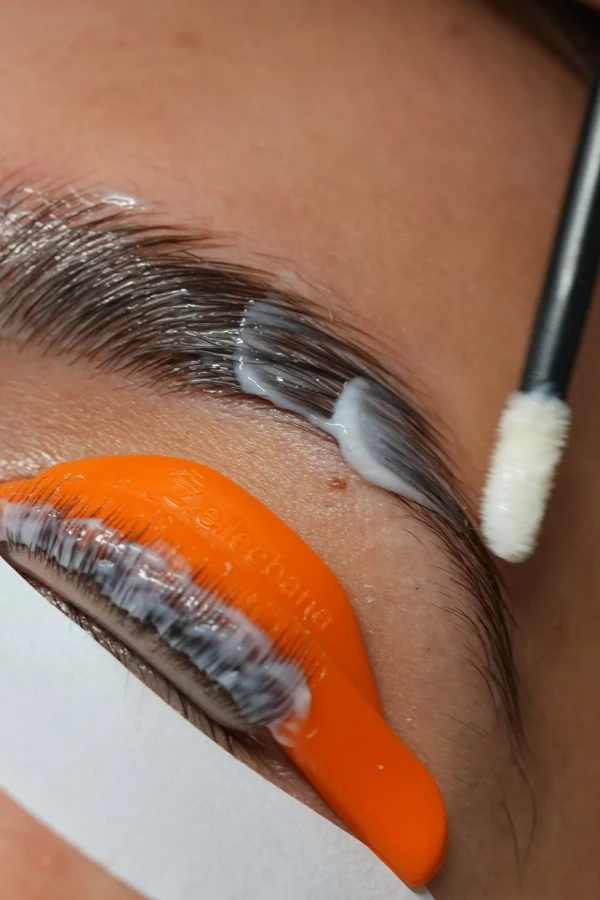 Tratamiento de lifting y laminado de cejas con molde y nutrición