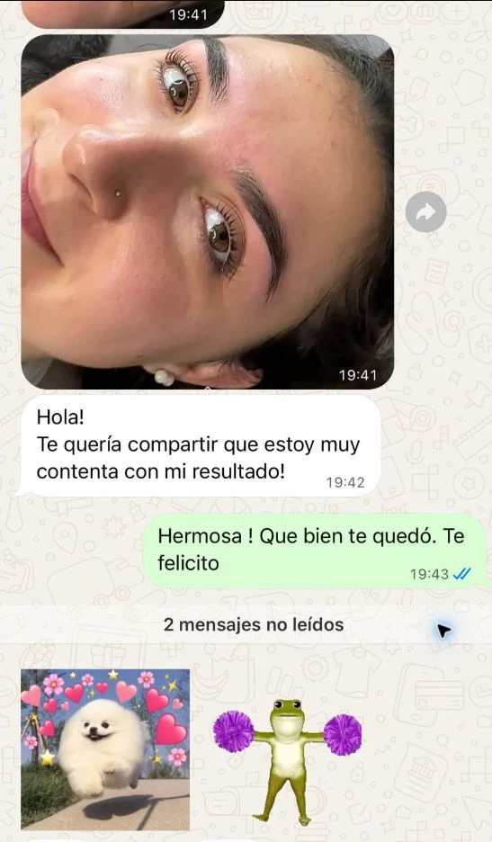 Conversación compartida por una alumna del Pack Completo
